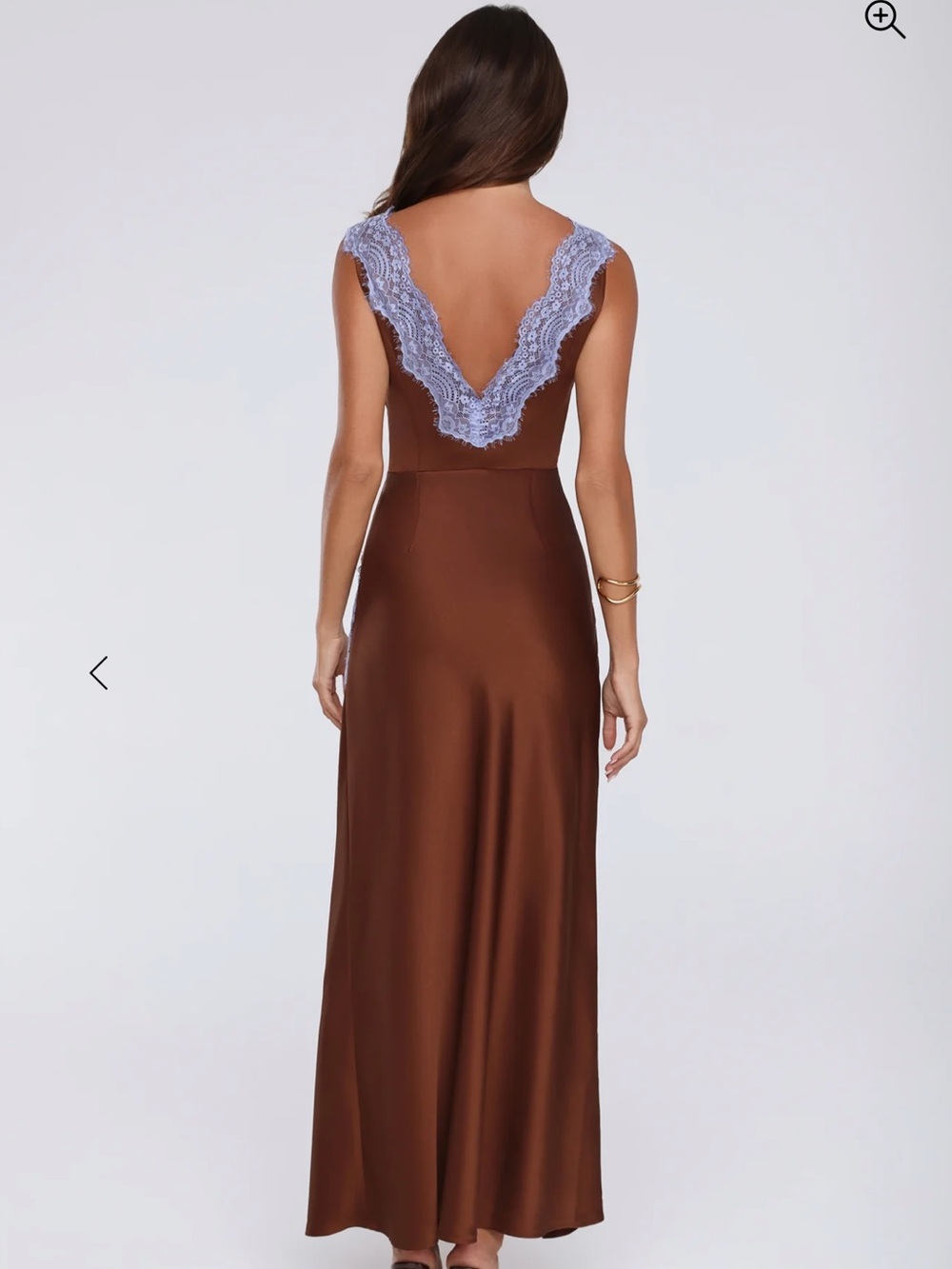 Hello Molly Brown Maxi Dress with Lavender Lace Trim - Picture 2 of 6